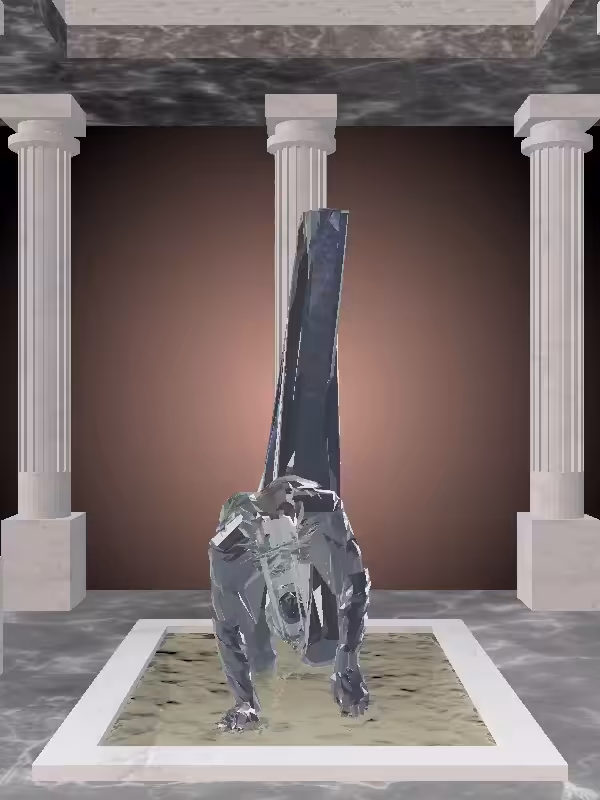 HeavenComputer: The Fragmented Crawling Navy Shimmer Woman #1520
