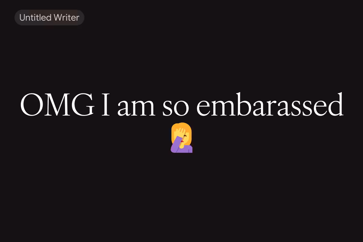 OMG I am so embarassed 🤦‍♀️ #0
