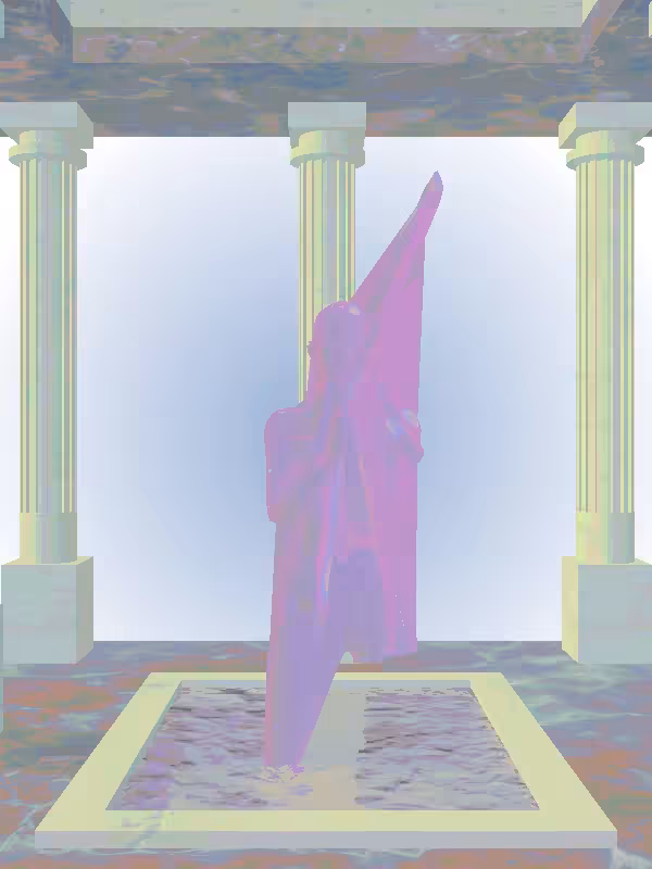The Praying Bright Purple Woman #943