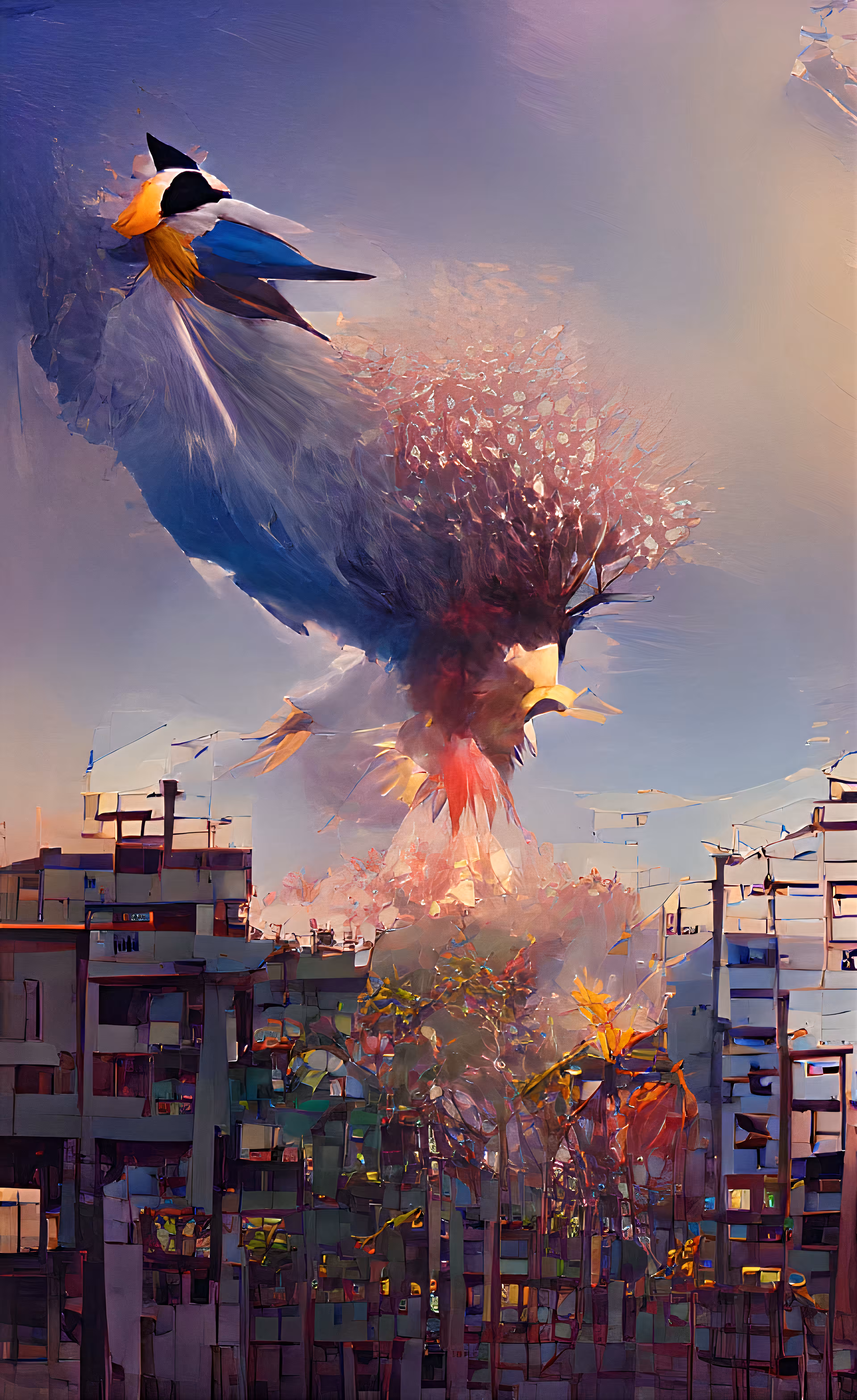 Flying Bird Explosion