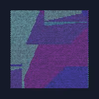 Falling Mesh Paintings #17
