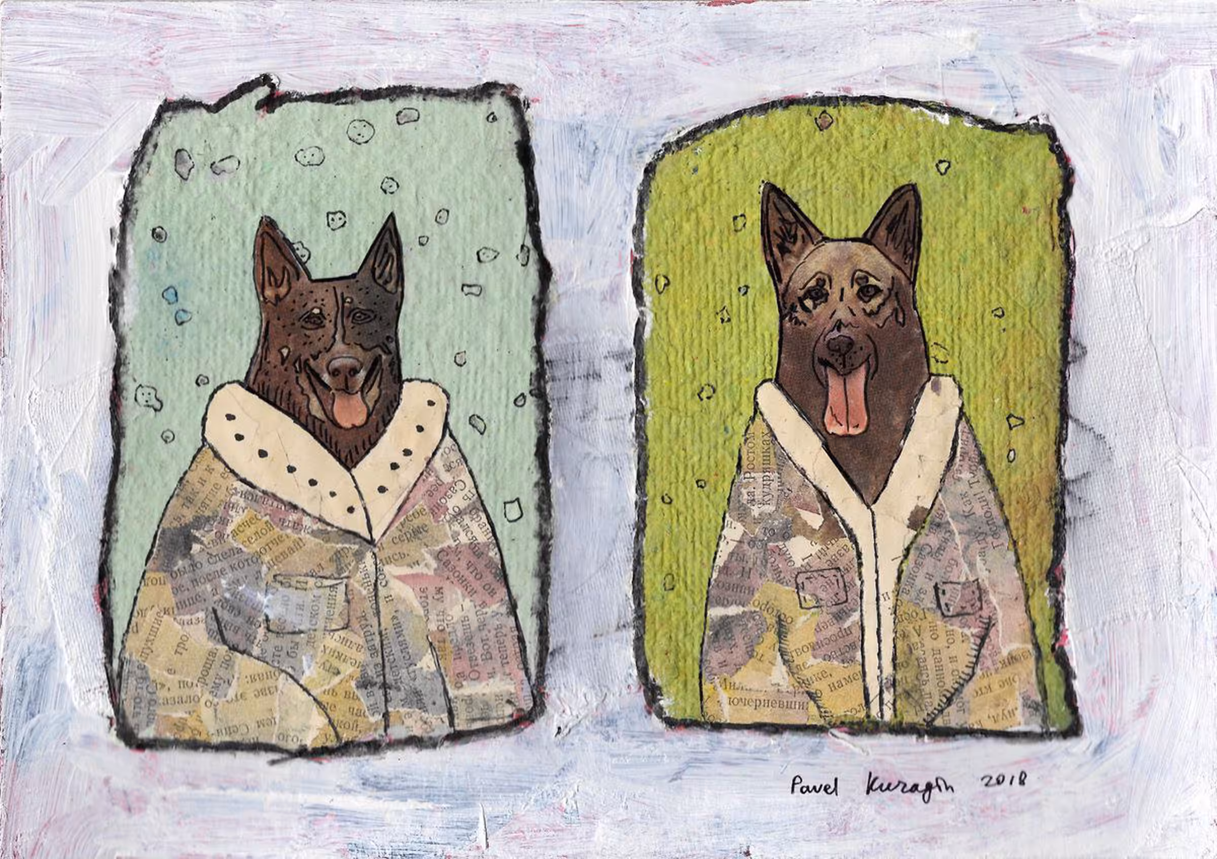 Two sheepdogs