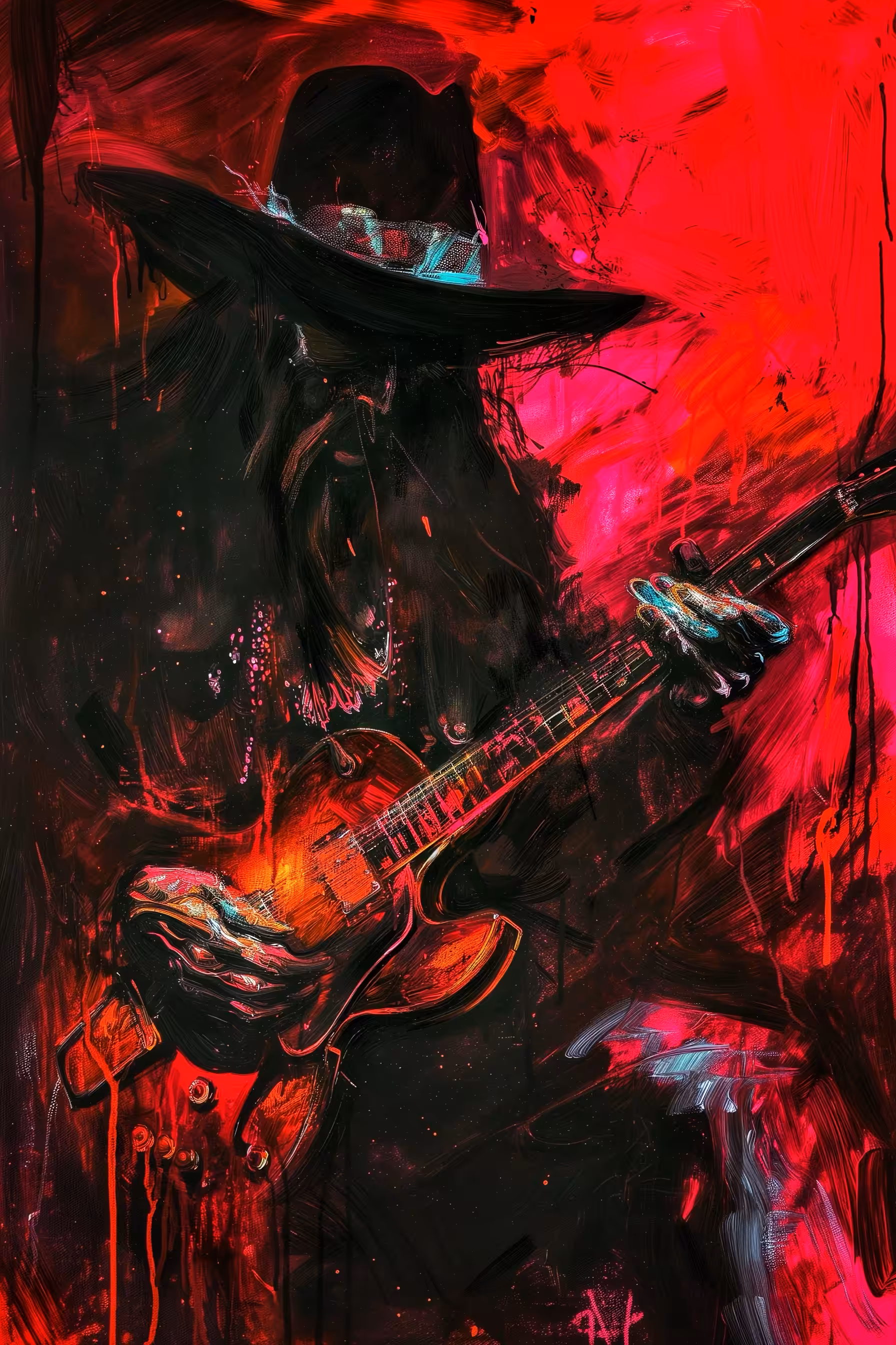 Red  Guitar