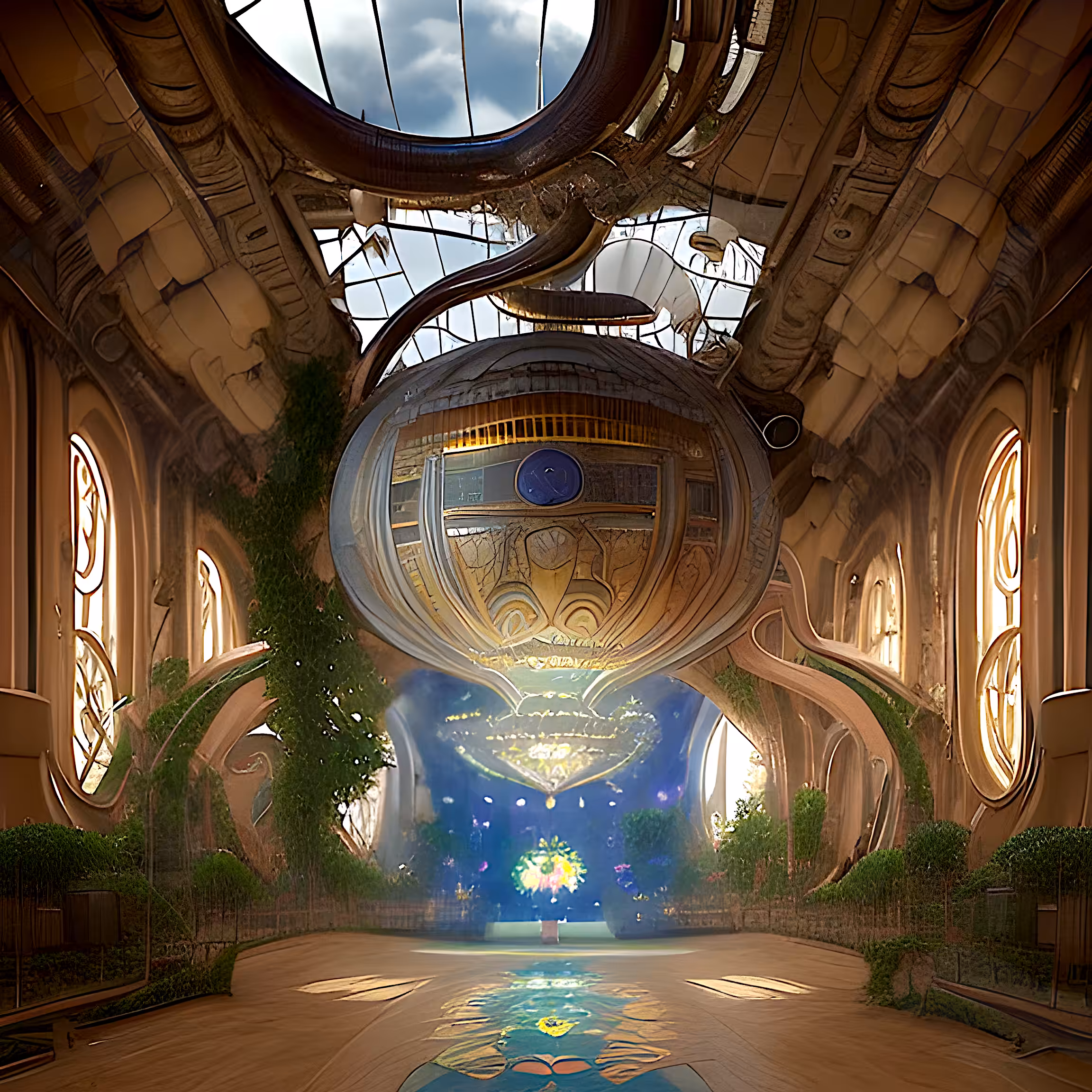 "Solar Symphony: An Eco-Friendly Airship Station"