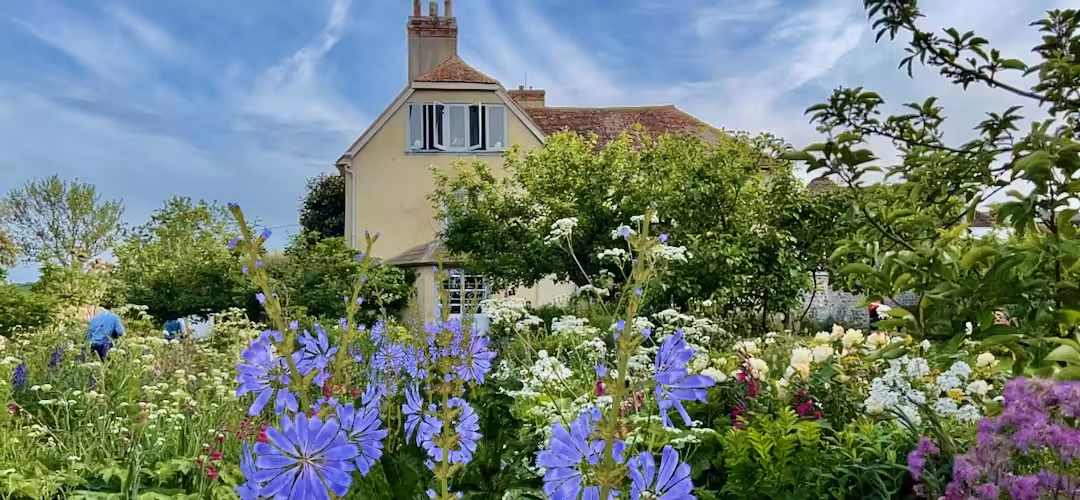Blue Flower AR at Charleston Farmhouse in Sussex UK - the Home of the Bloomsbury Group