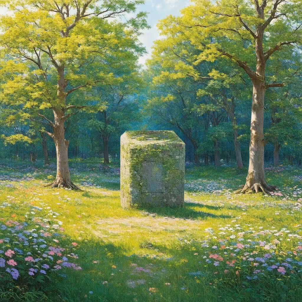 pastel stone cube