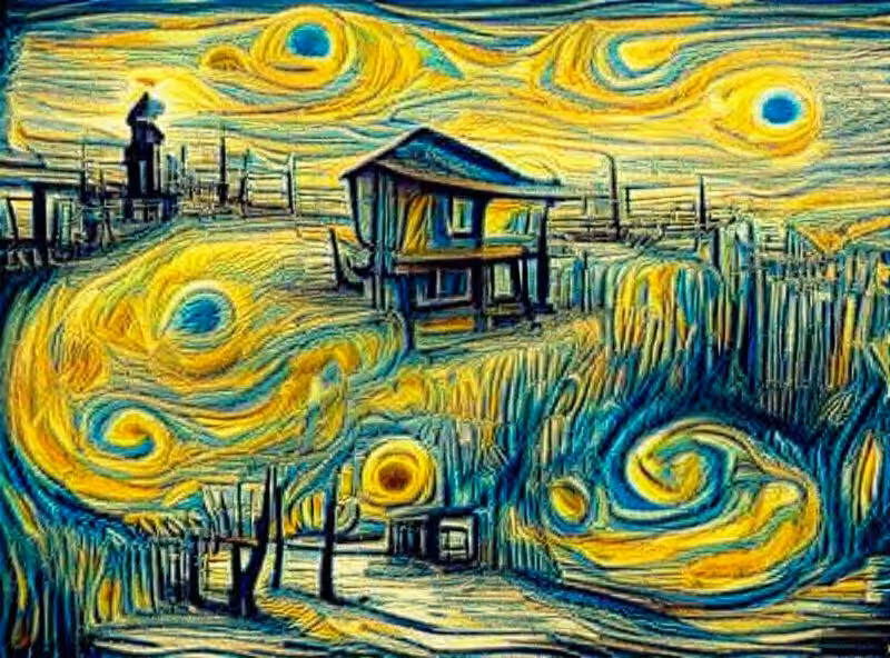 Abraham's First Works: Nothing, in the style of Vincent van Gogh