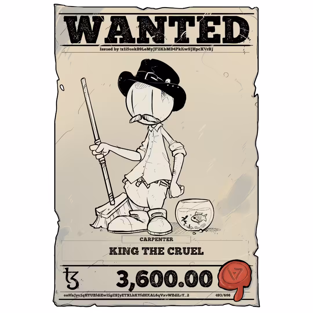 KING THE CRUEL | TEZOS PIRATE 493/666