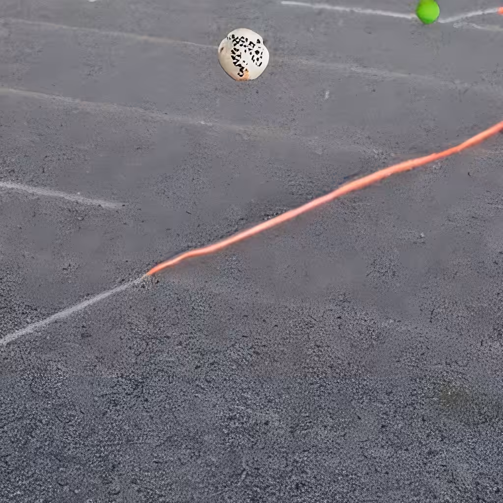 "three balls thrown in the air to get a straight line" attempt #27
