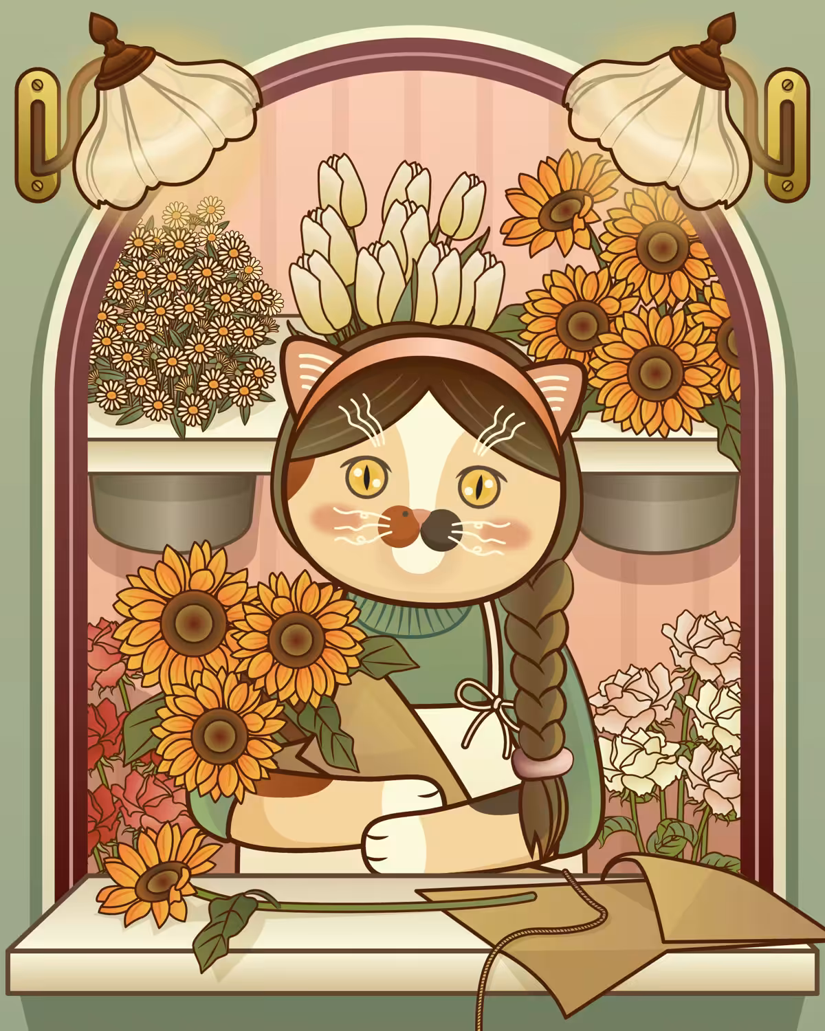 Cat Floral