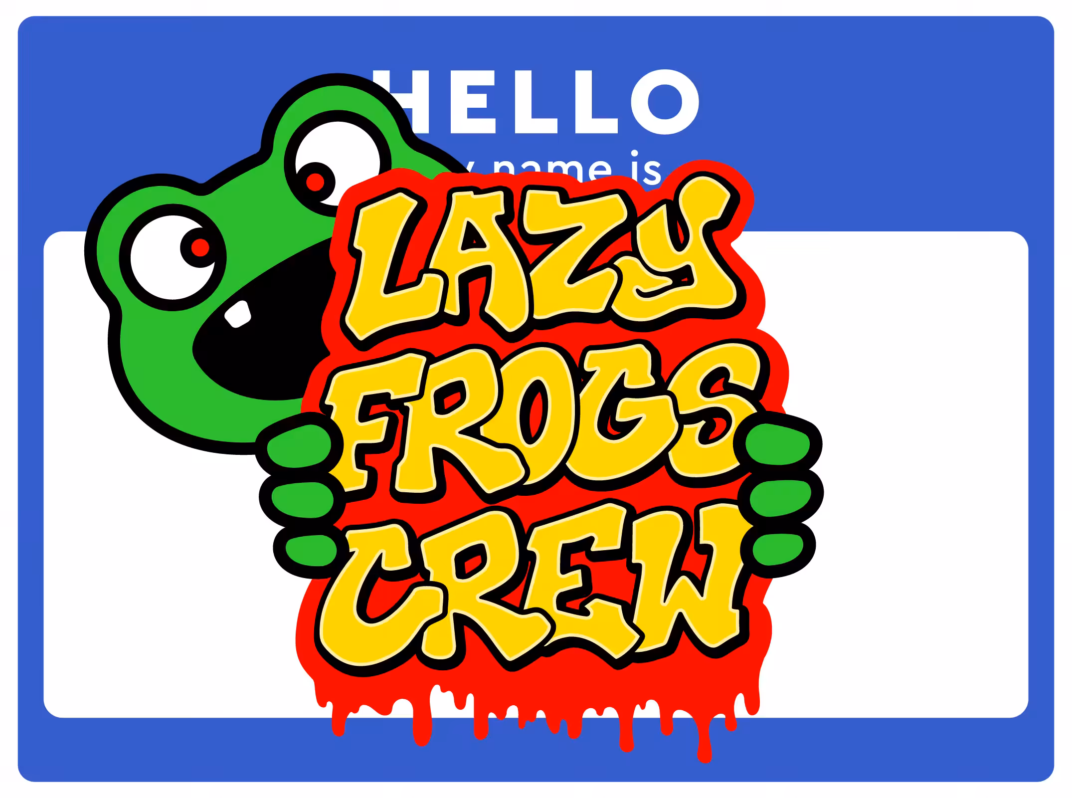 Lazy Frogs Crew Sticker #03