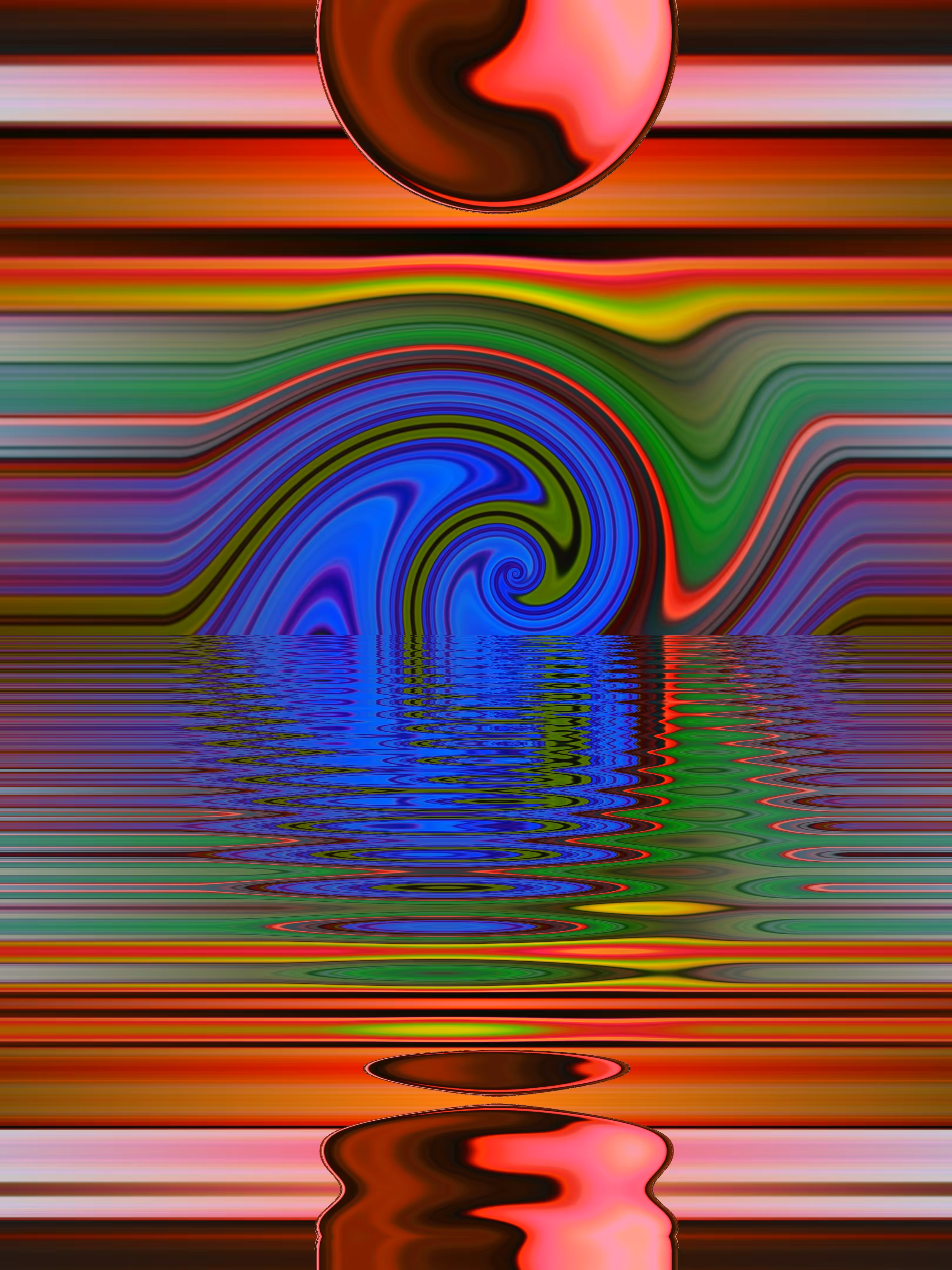 Blue Wave Red Sun 