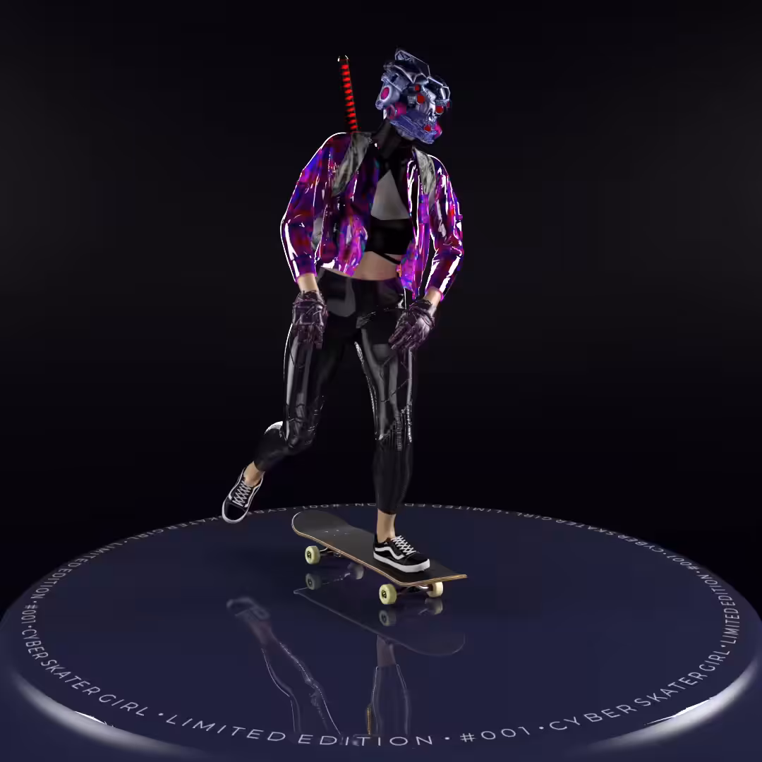 Cyber Skater Girl #001