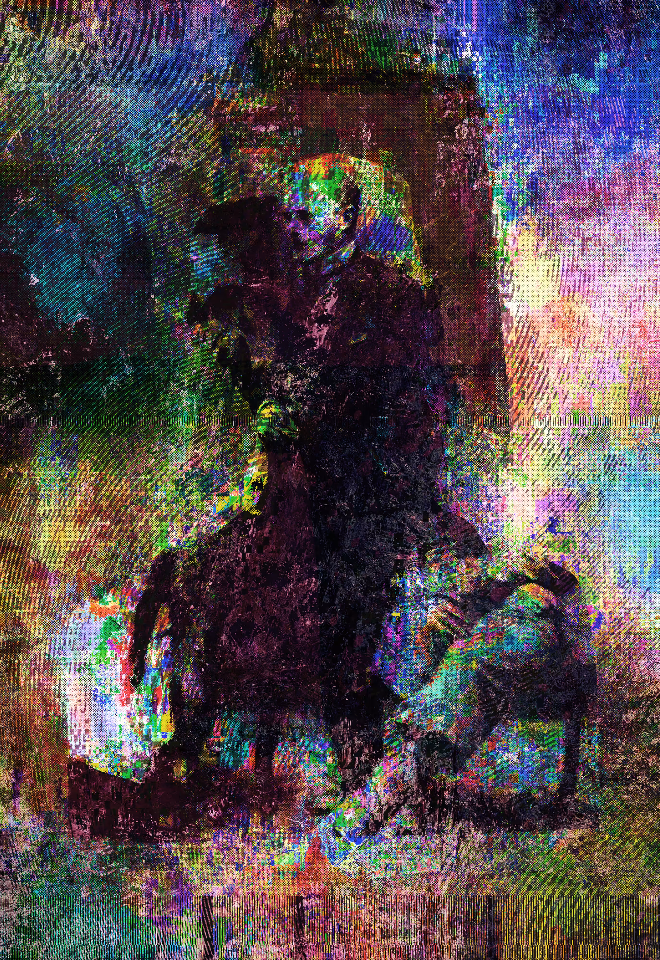 dissolving-negative-bust, tryptich 2/3 2022