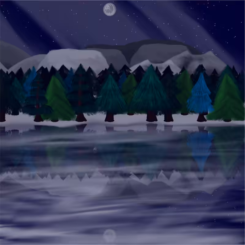 Moony Winter Lake #17