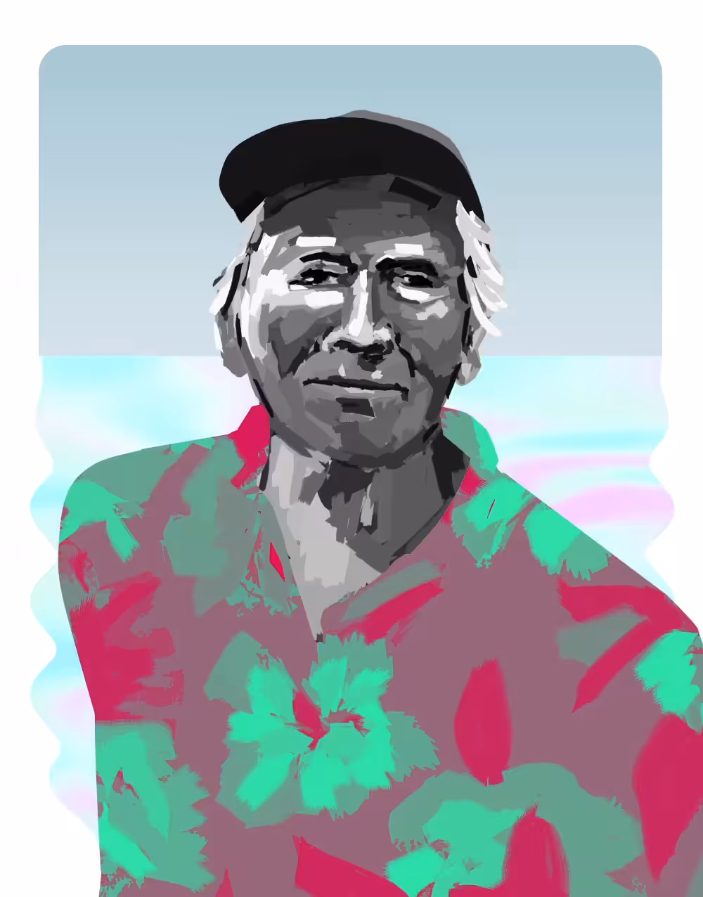me tomorrow, fishing dinner - digital paint