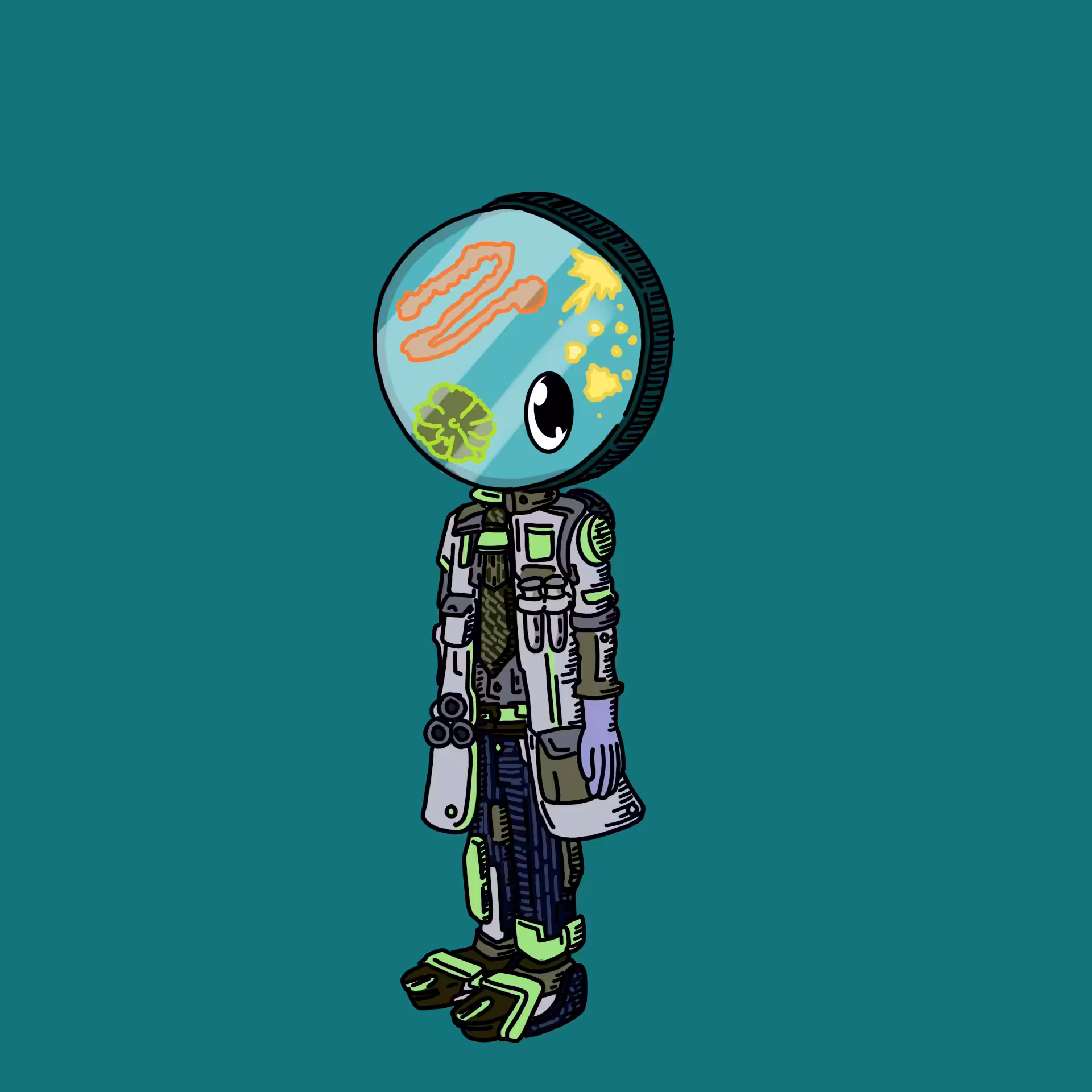 Microbiologist one eyed guy #00097