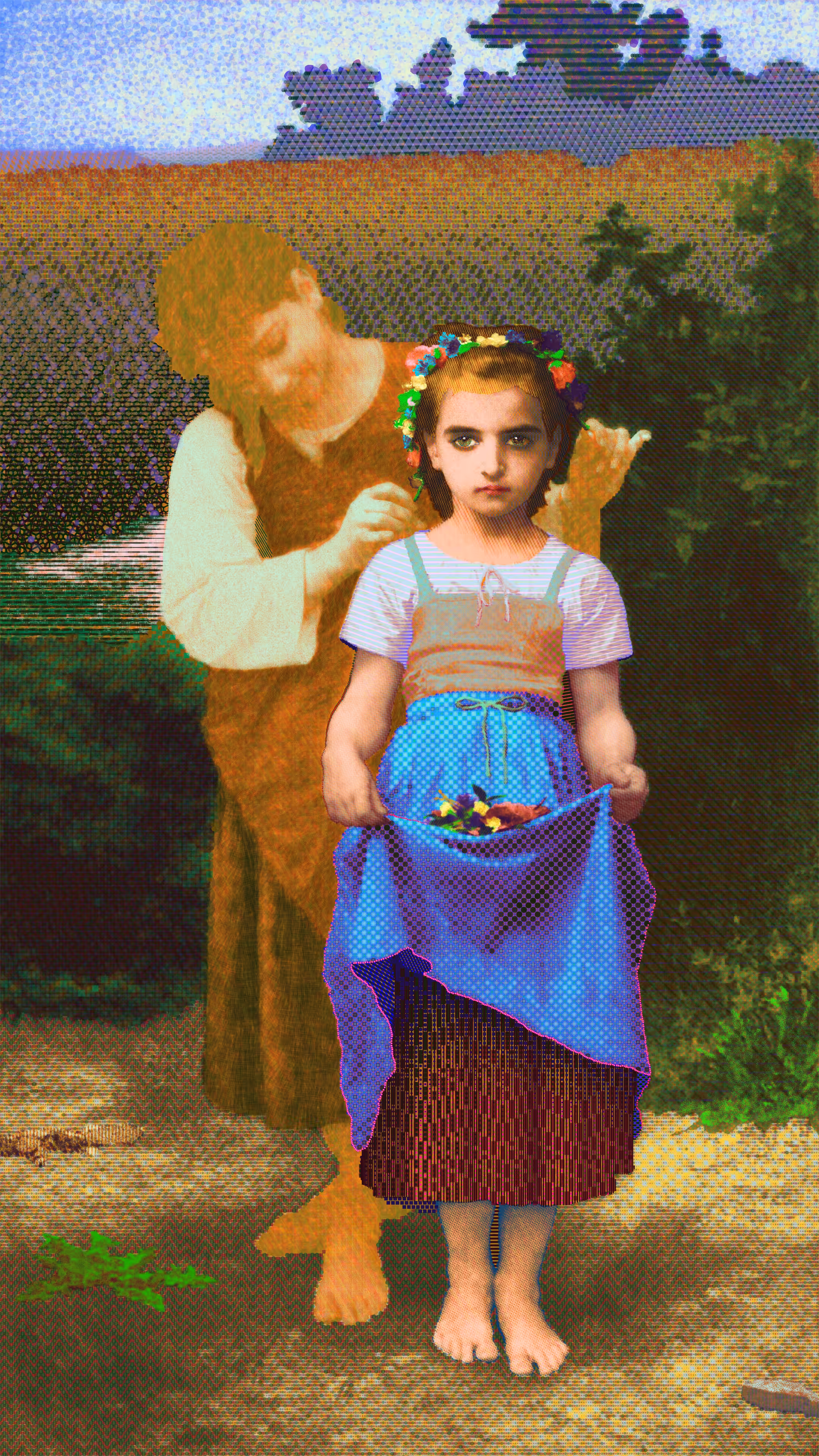 Crown of Flowers after Bouguereau