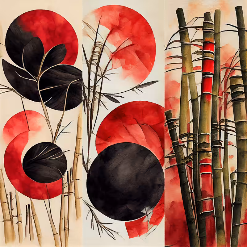 AI Bamboo and Sun #5