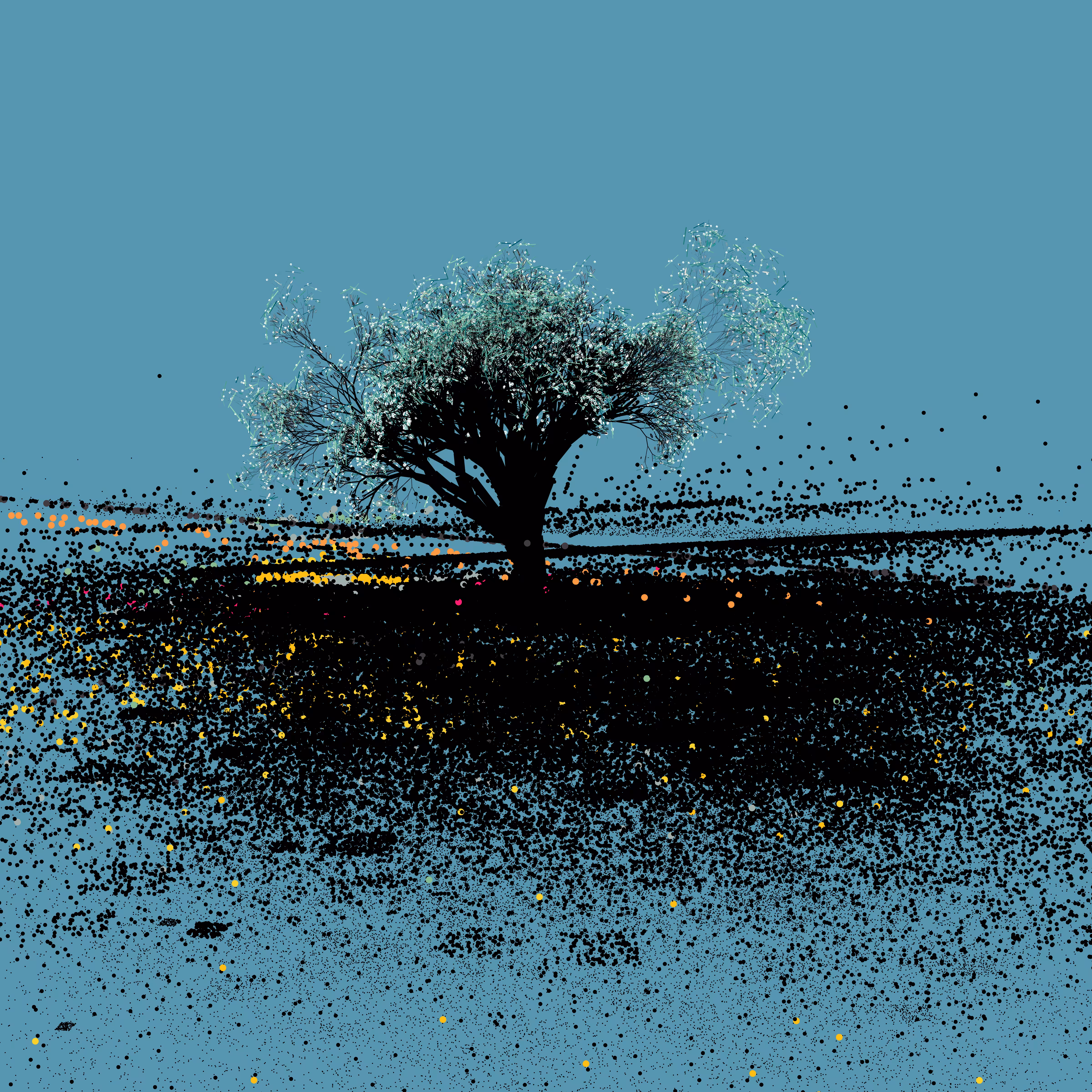 Rodeo posts: Un arbre solitaire au loin #B2 