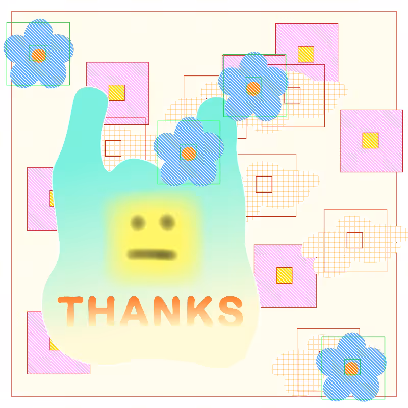 thanks bag and flowers #79
