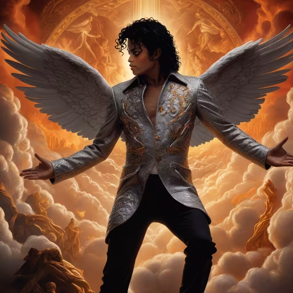 Michael Jackson's spirit performs a concert in heaven