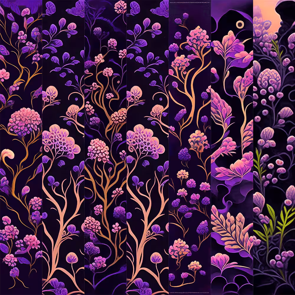 AI Purple Flowers #3