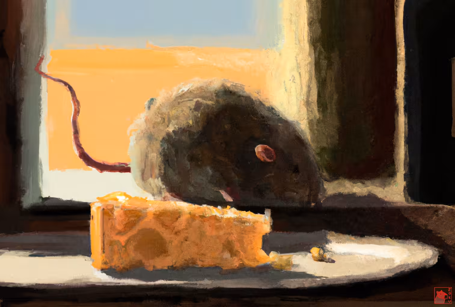 Parmesan block with a fren