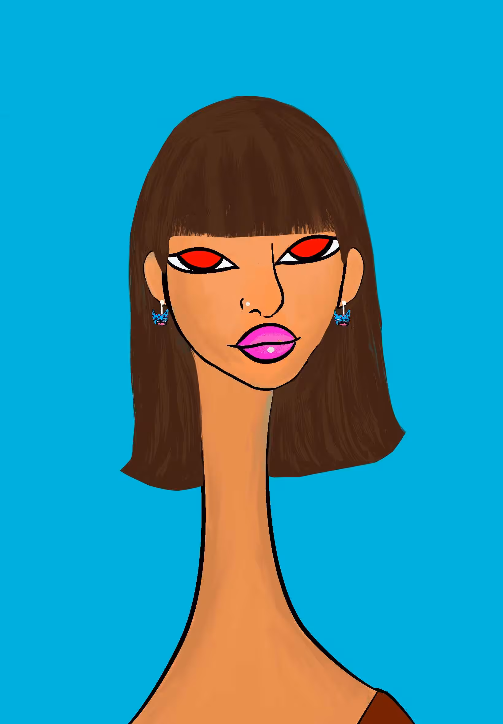 Long Neckie Lady #222