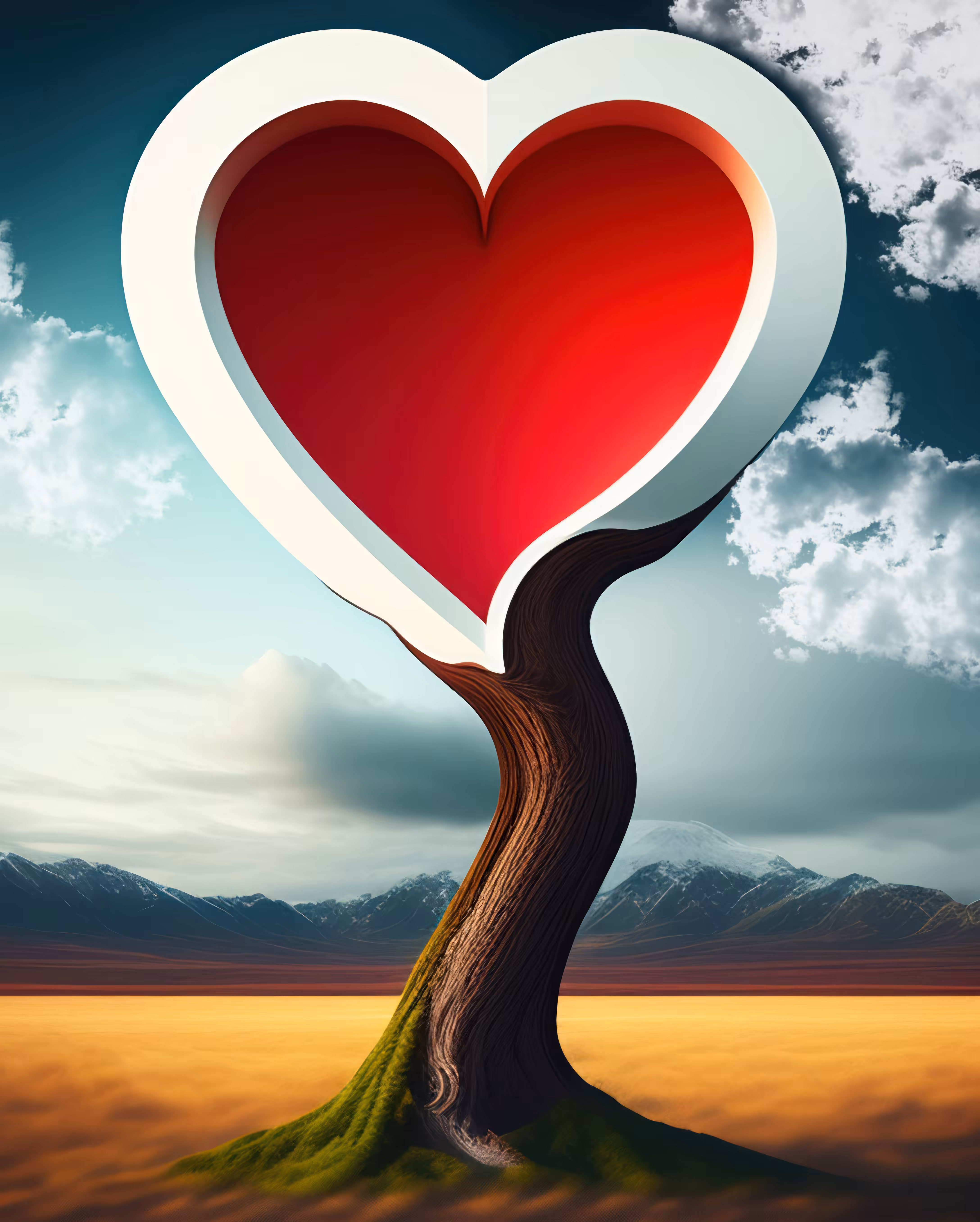 Heart-shaped tree