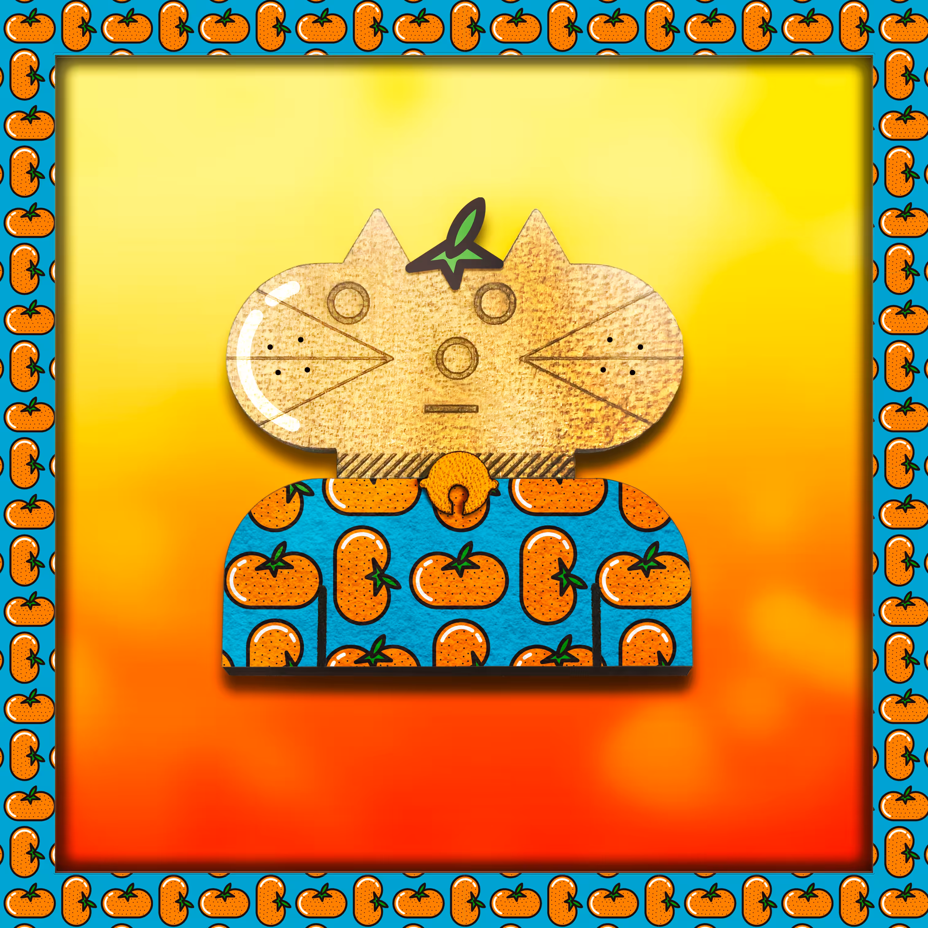 Pattern cat #027_Orange
