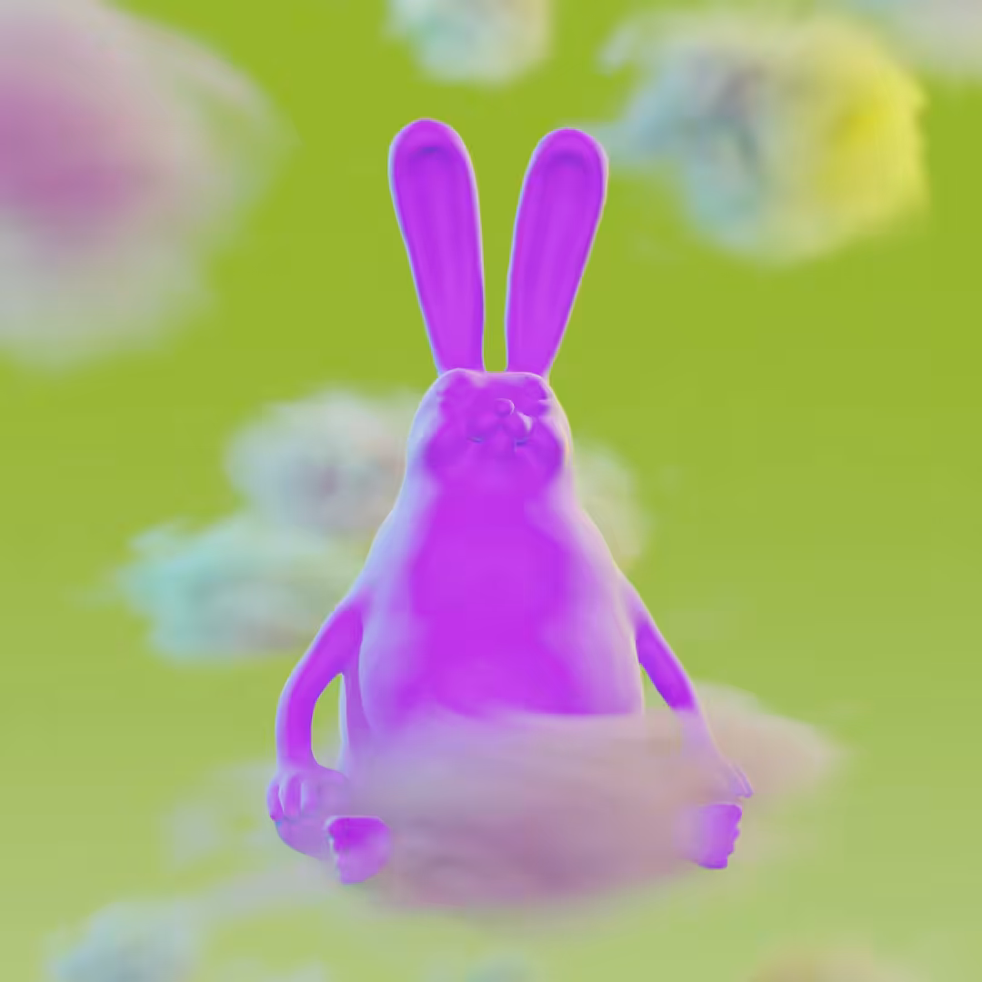 "BE HARE NOW" #7C00FF