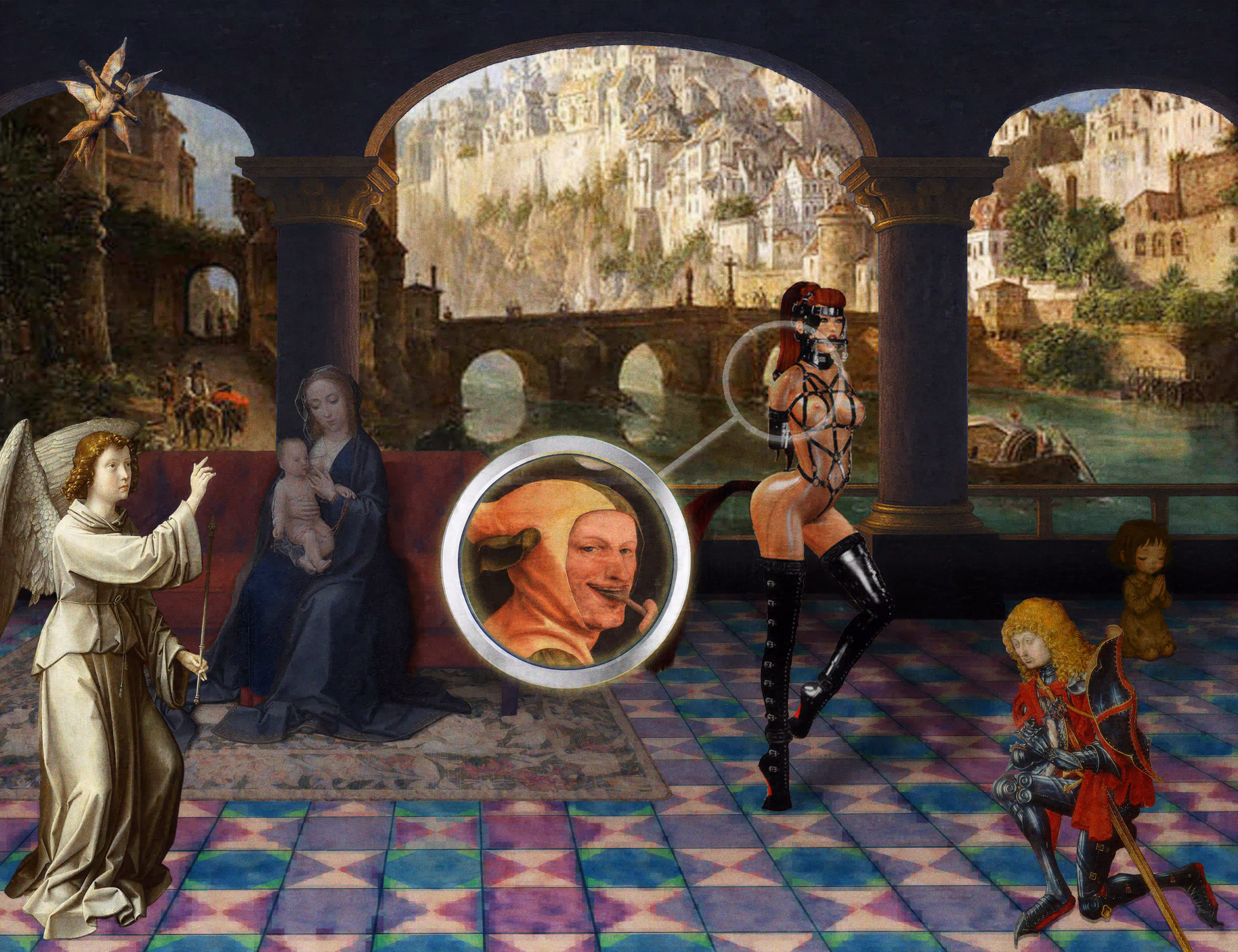 The Pilgrim’s Living Room Crucifixion; Mona Lisa Hyper-Gamble #159