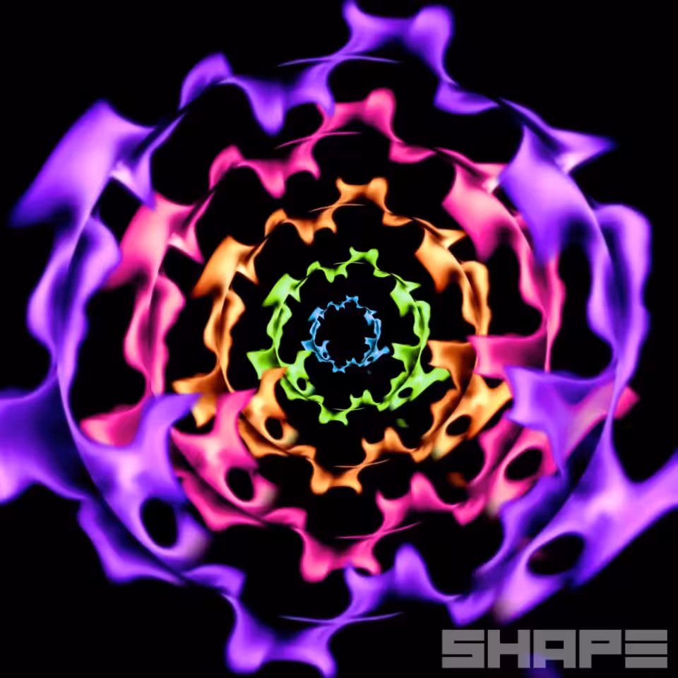 #100 different shapes: #072 - Rainbow Burn