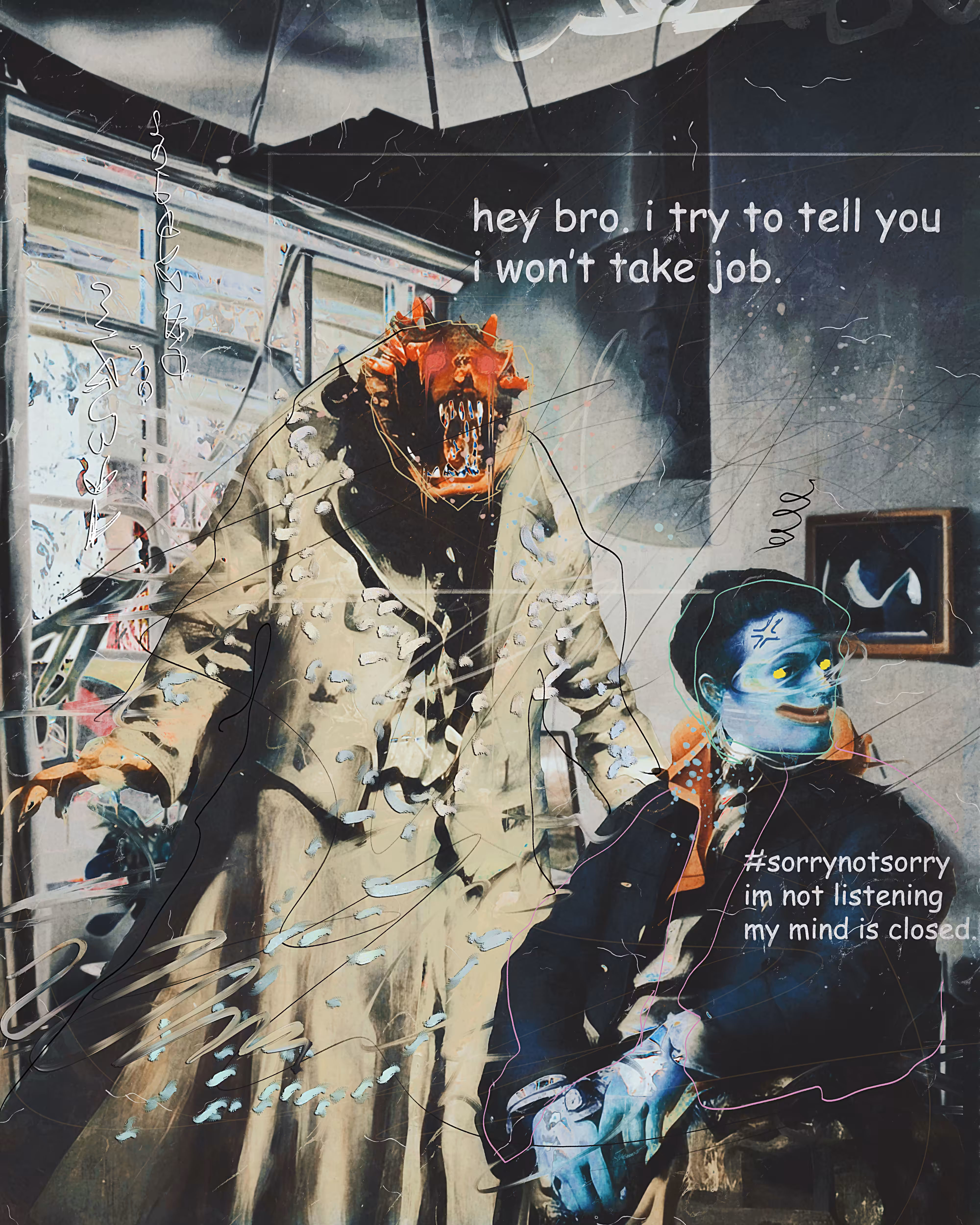 AI Monster Tries To Convince Real Artist