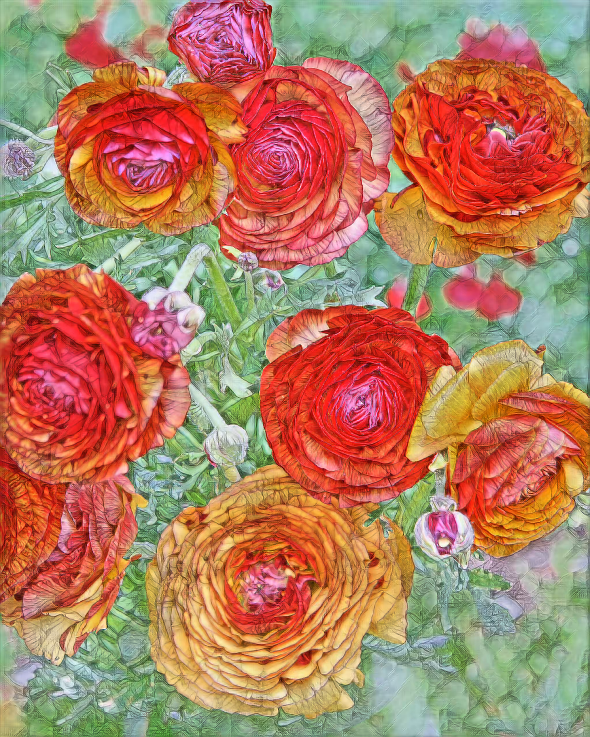 Ranunculus Aviv Picotee Cafè