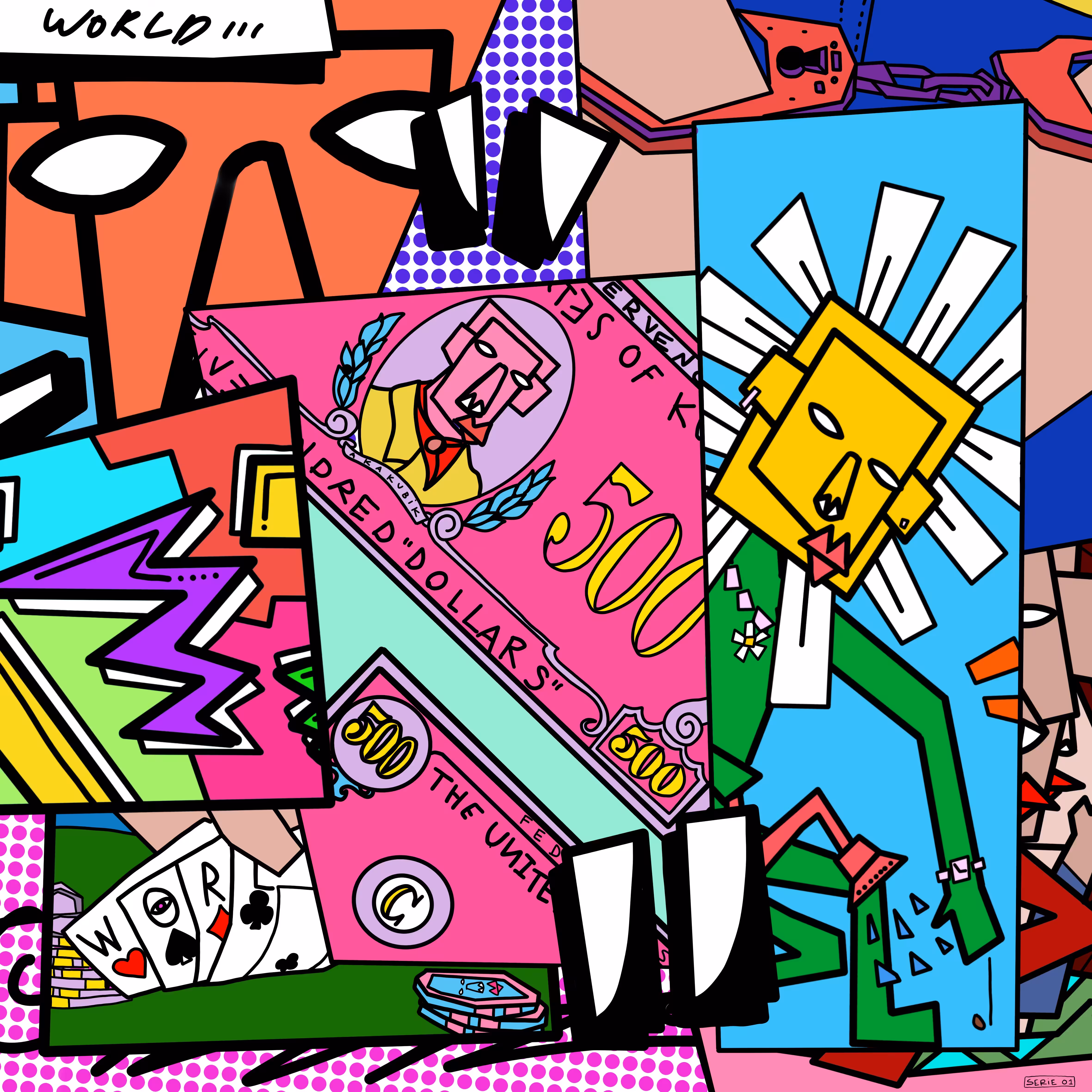 Patchwork Kubik n°3 : "World" 