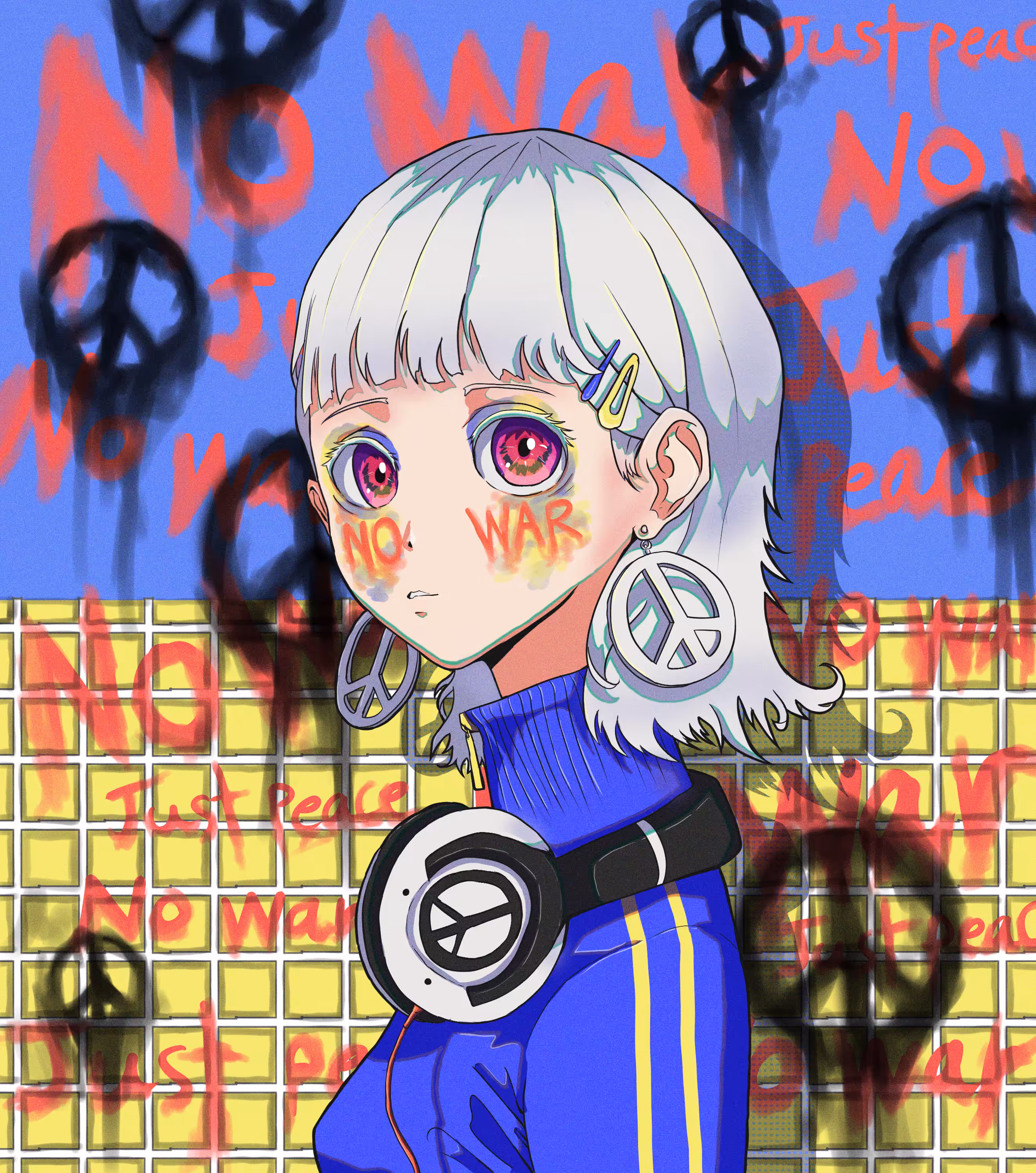 Girls Combine With Peace Symbol