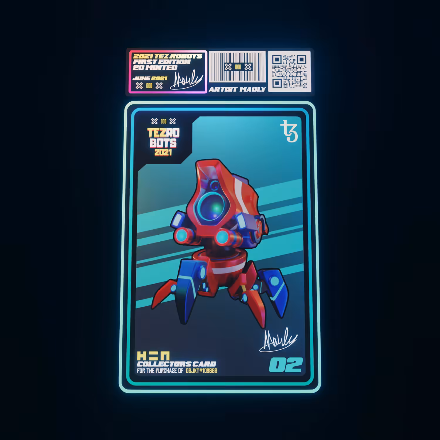Tezrobots Collectors Card [02][First Edition]