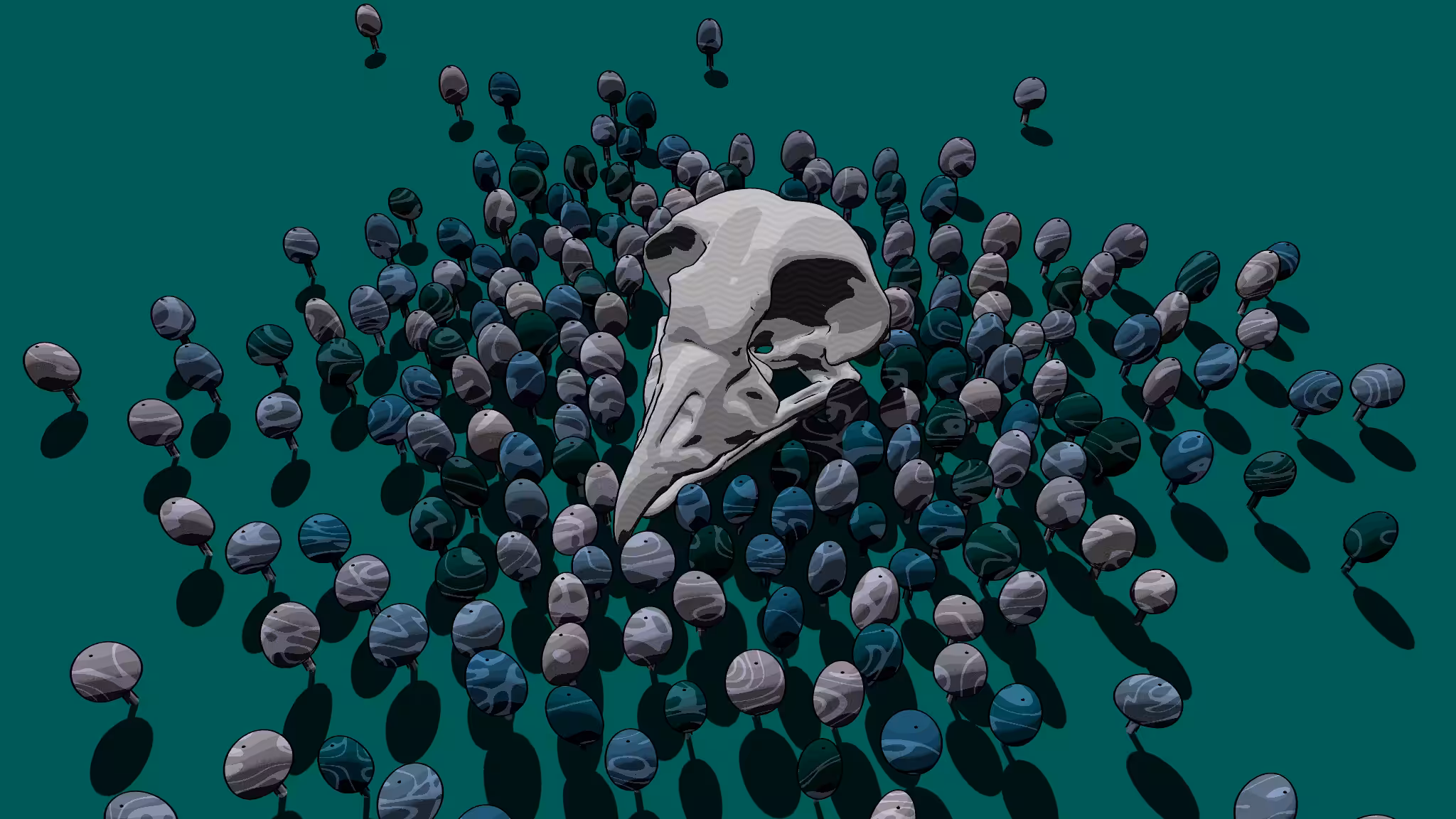 Mushrooms and Skulls #5