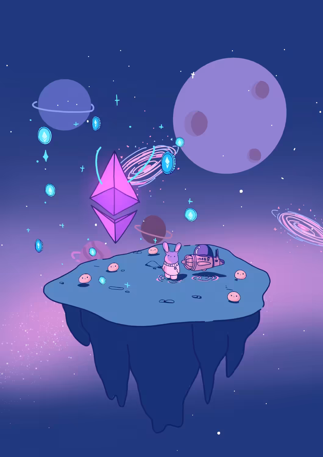 During a trip to the moon : ETH