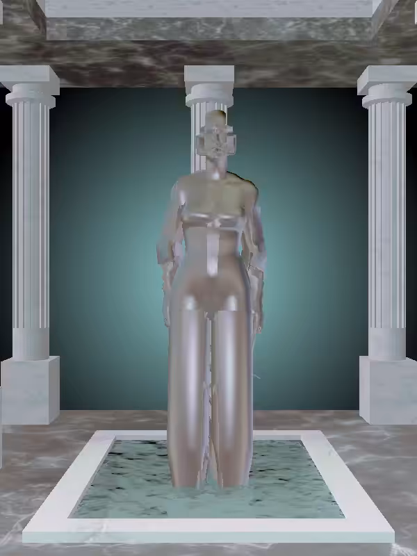 HeavenComputer: The Jumping Opalescent Onyx Woman #1343