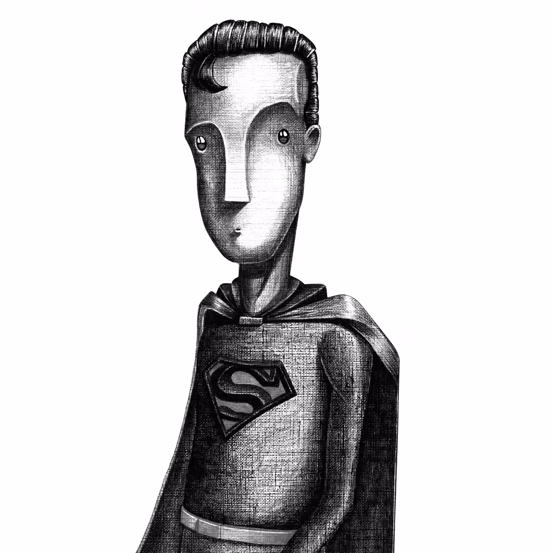 SUPERMAN grayscale