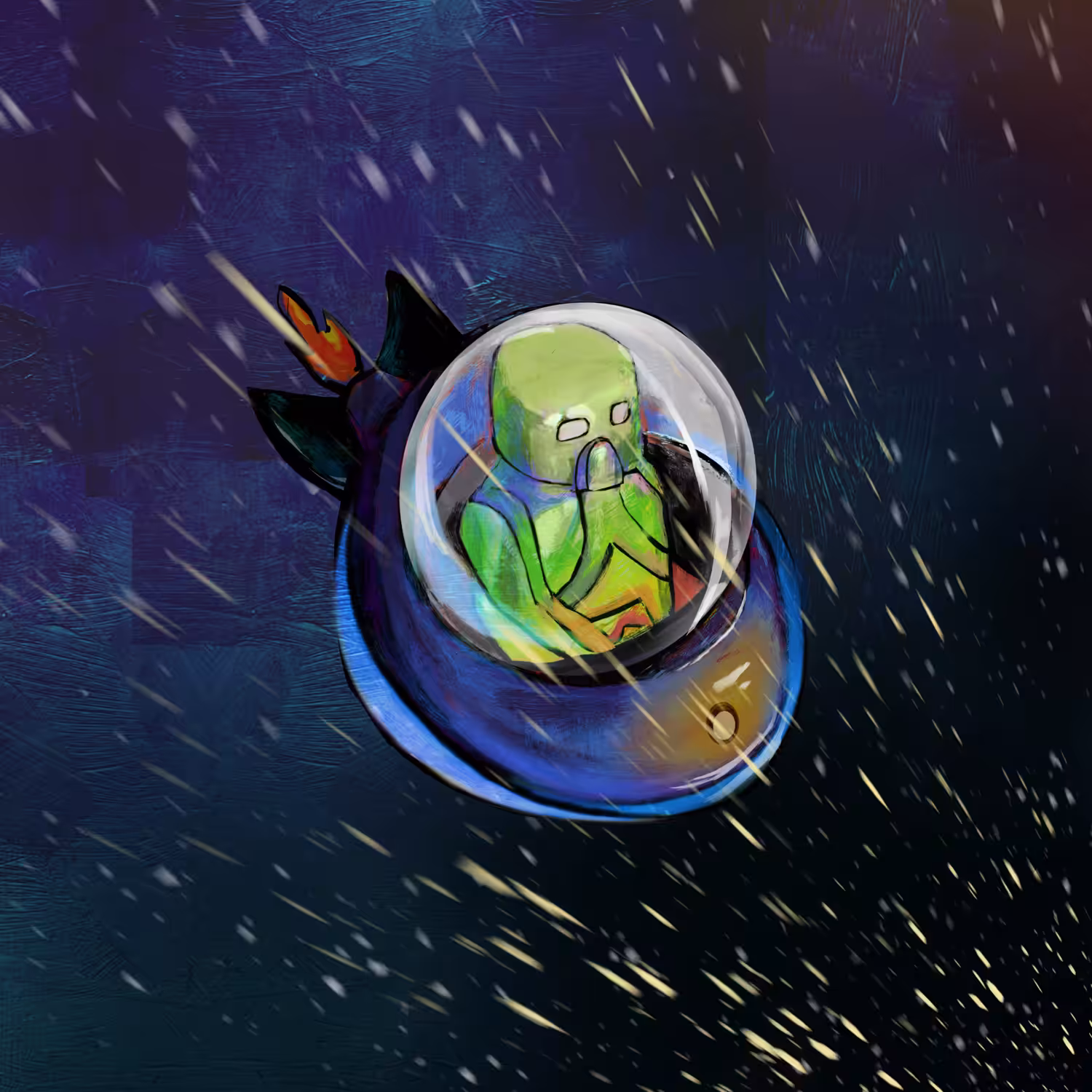 Warp Speed Bidding Green Alien