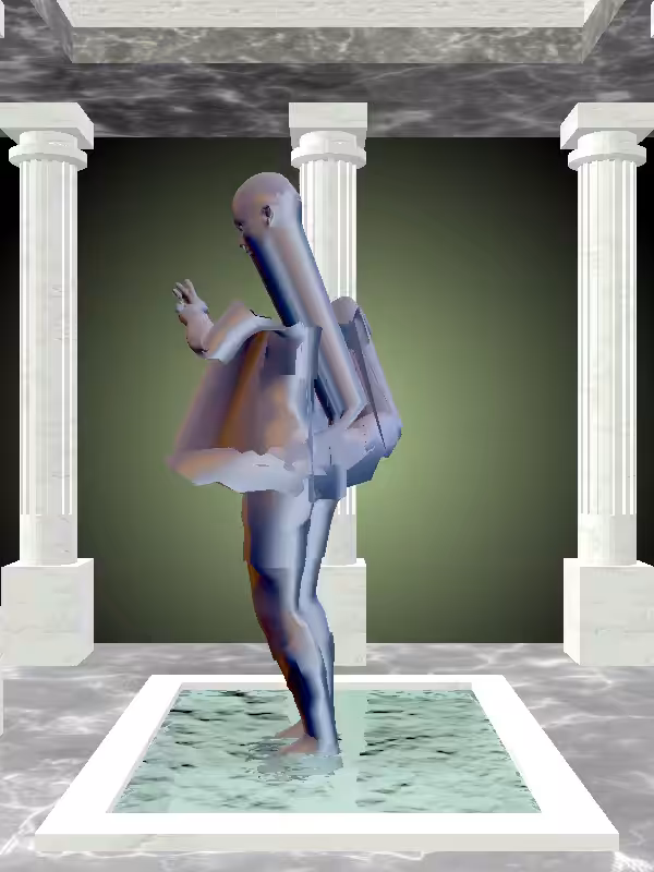 HeavenComputer: The Robotic Stealth Dark Blue Woman #4237