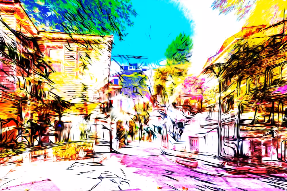Colorful Moment on the Island