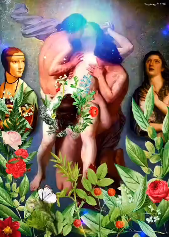 DIGITAL COLLAGE EROTIC ART : EMOTION DEEPLY