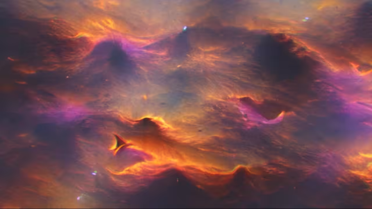 Generative AI Art - Sunset Nebula