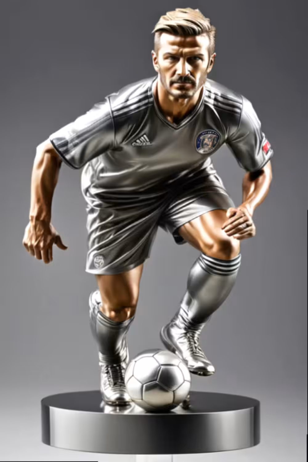 David Beckham - Silver sculpture