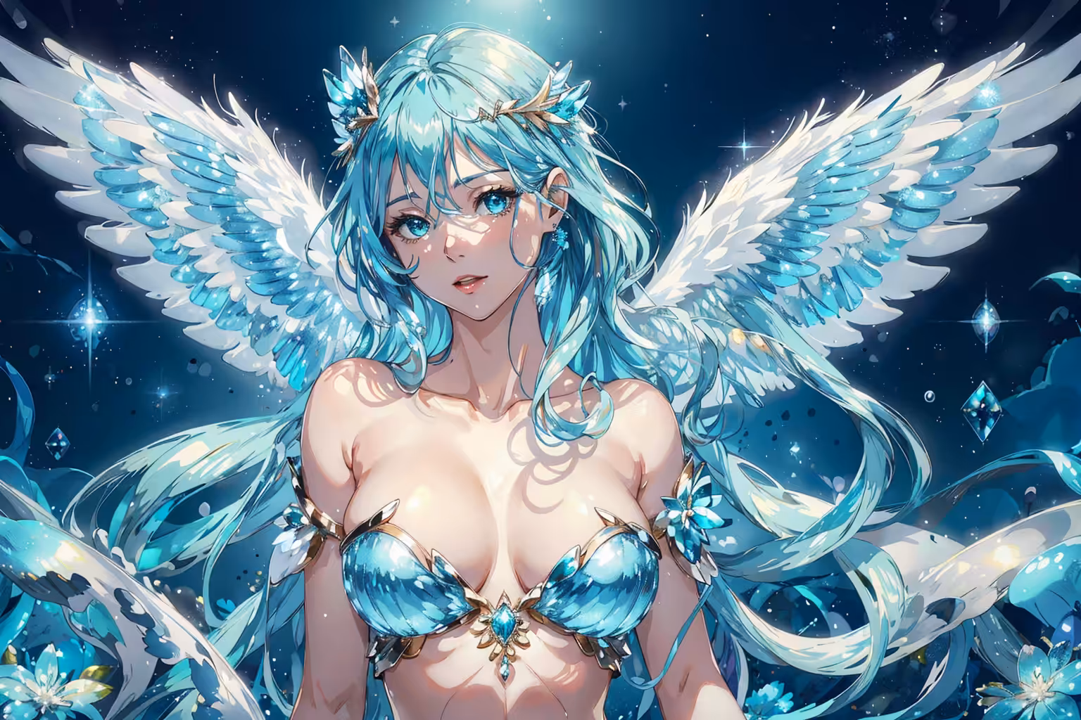 Heavenly Blue Angel ๐ Takes strength from the sky ๐